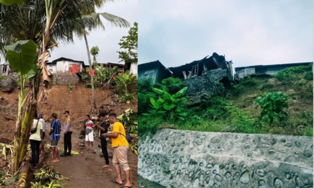 Potret lokasi saat bencana (kiri) dan sesudah bencana (kanan), /Sumber: Narasintt.com