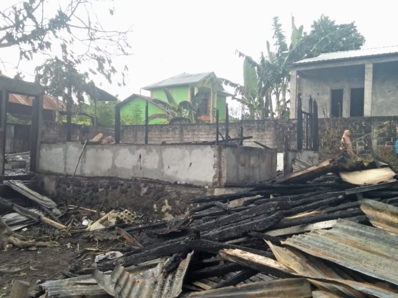 Potret Rumah milik warga yang Hangus Terbakar/foto: Chen Rasi