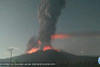 Erupsi Gunung Lewotobi Laki-Laki, Senin, 18 Agustus 2025 pukul 02.21 WITA (Dok: PVMBG)

